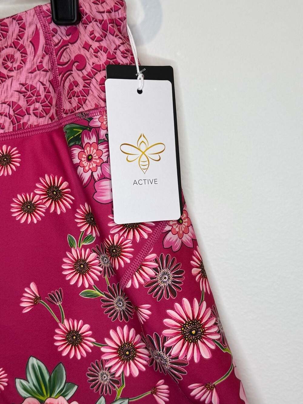 Johnny Was Active Floral Print Athletic Skort- Bee Active Dolphin Hem - Picture 3 of 10